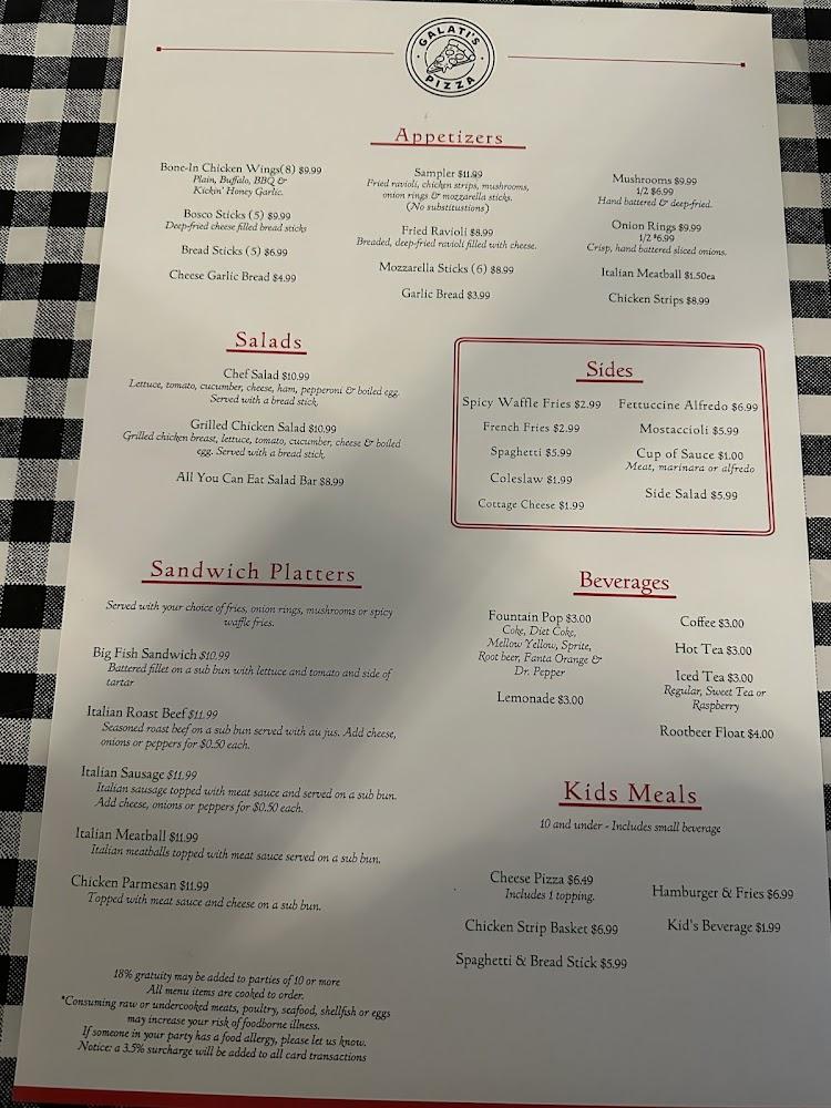 Galati's Pizza - Gala-T-Inn Pike Perch Dinner